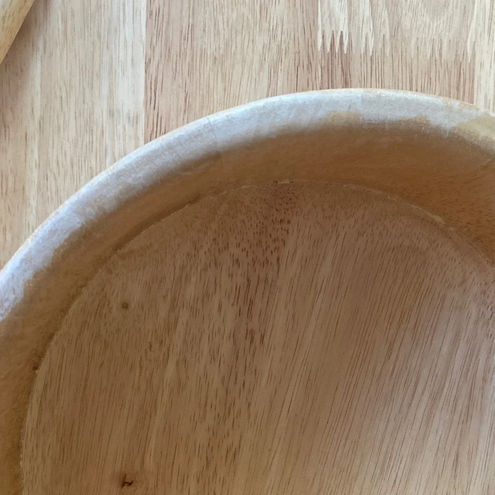 Dansk Natural Wood Serving Bowl and Fork Set